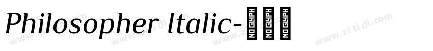 Philosopher Italic字体转换